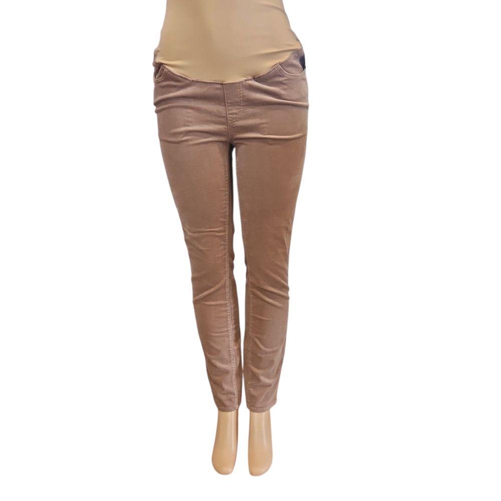 Ann Taylor LOFT Woman Taupe Soft Corduroy Comfort Maternity Skinny Pants Size6M